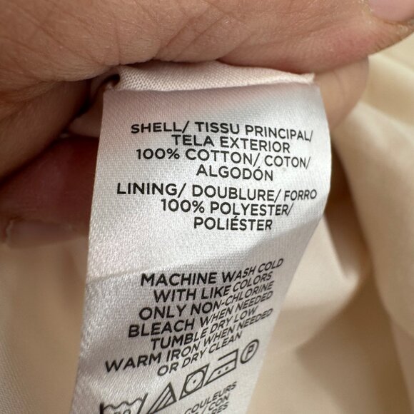 Loft Outlet Spring Dress sleeveless fit and flare Cream Floral woman’s size 10 - Picture 10 of 12